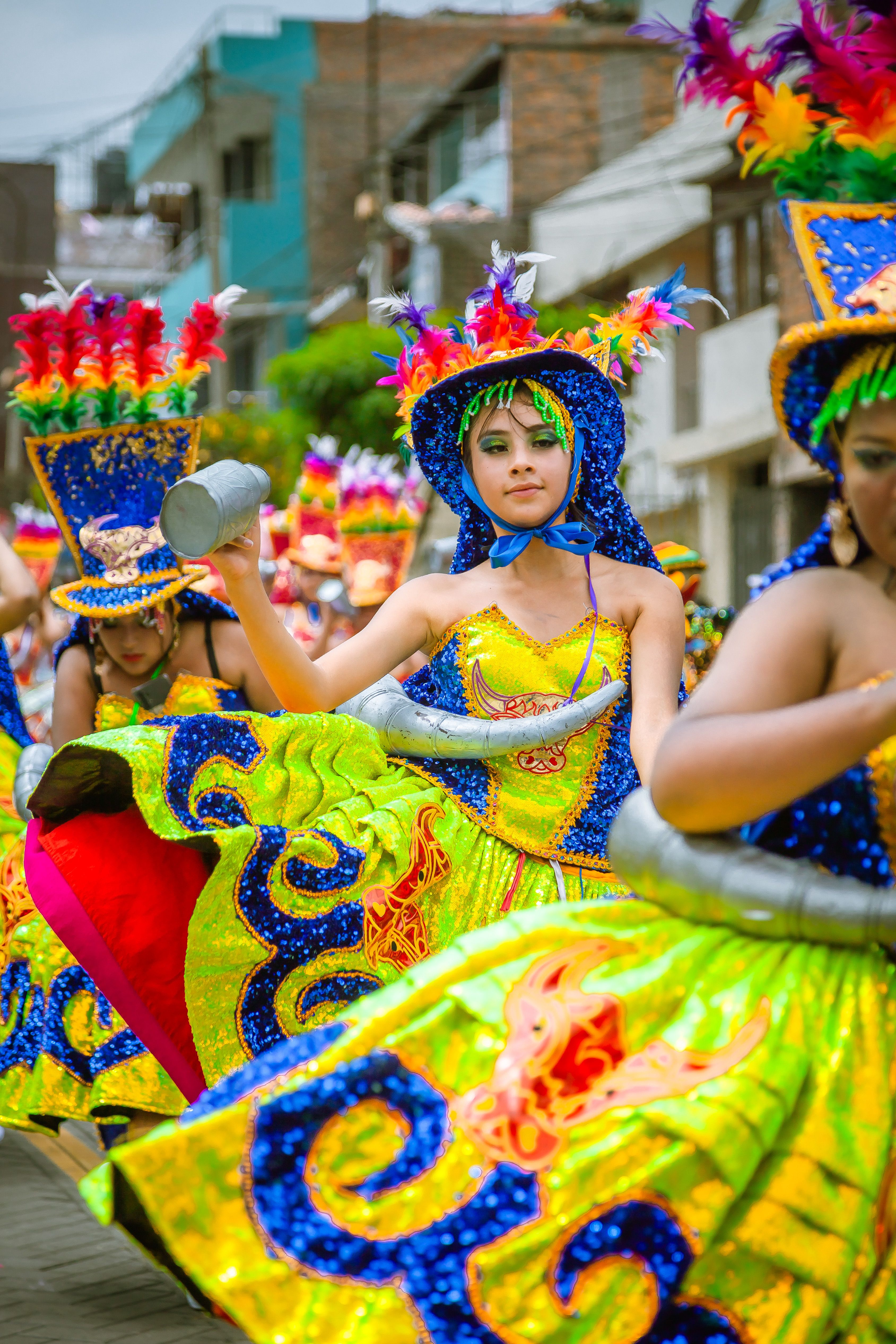 Colorful Traditional Dance Parade in Peru · Free Stock Photo