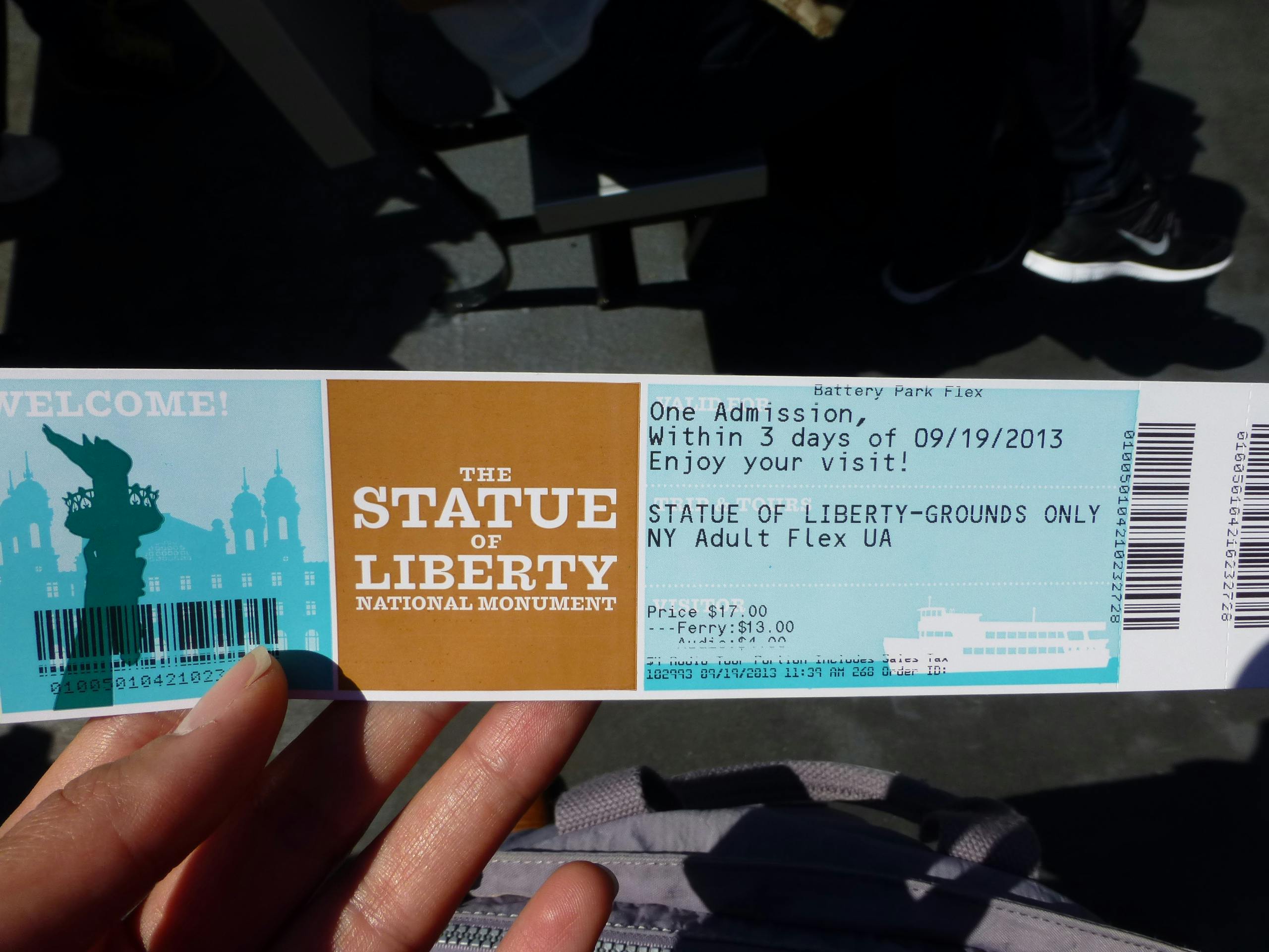 Free stock photo of Statue of Liberty, ticket