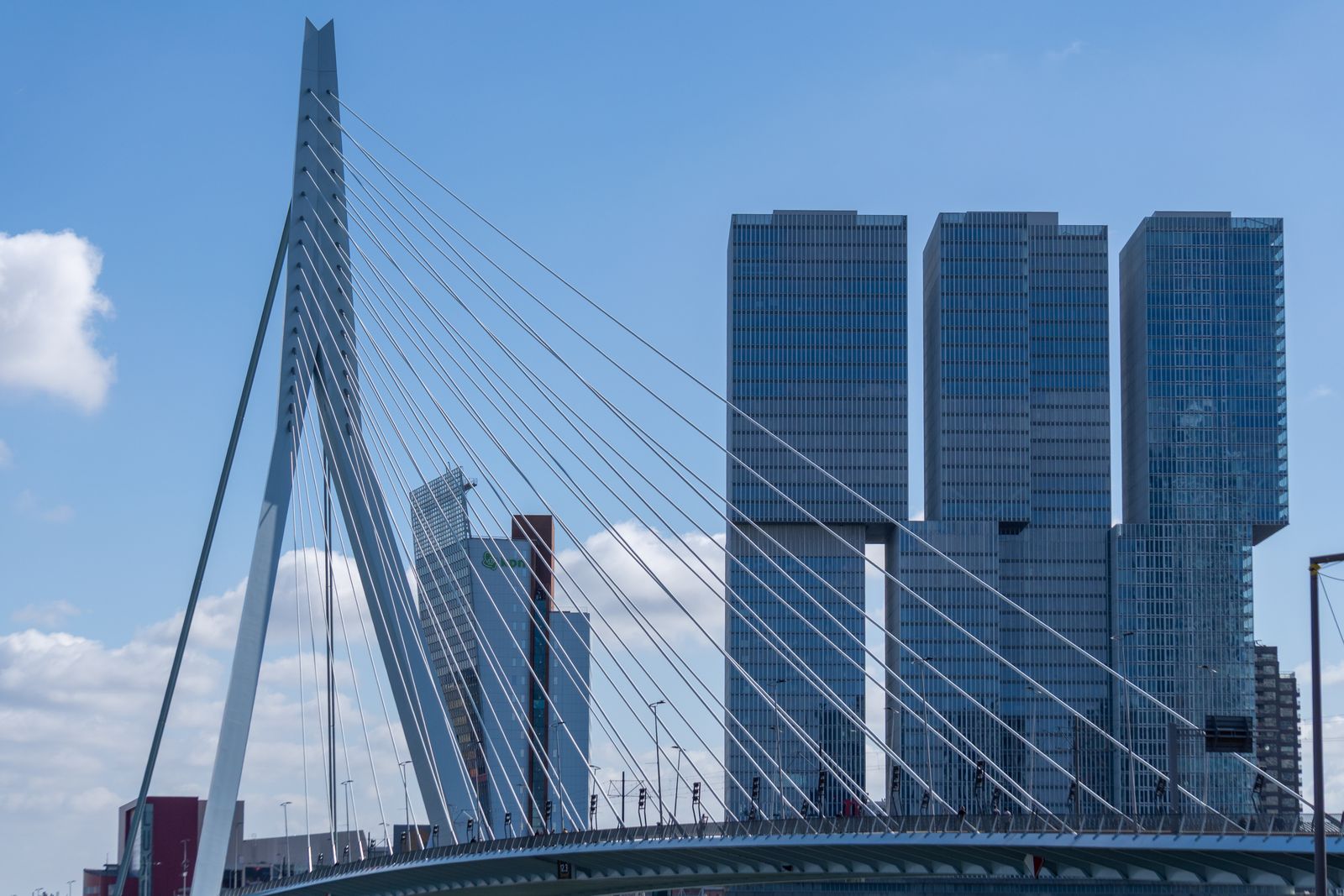 Modern European waterfront city representing Rotterdam's port-city character
