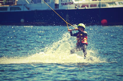 Free Person Water Skiing Stock Photo