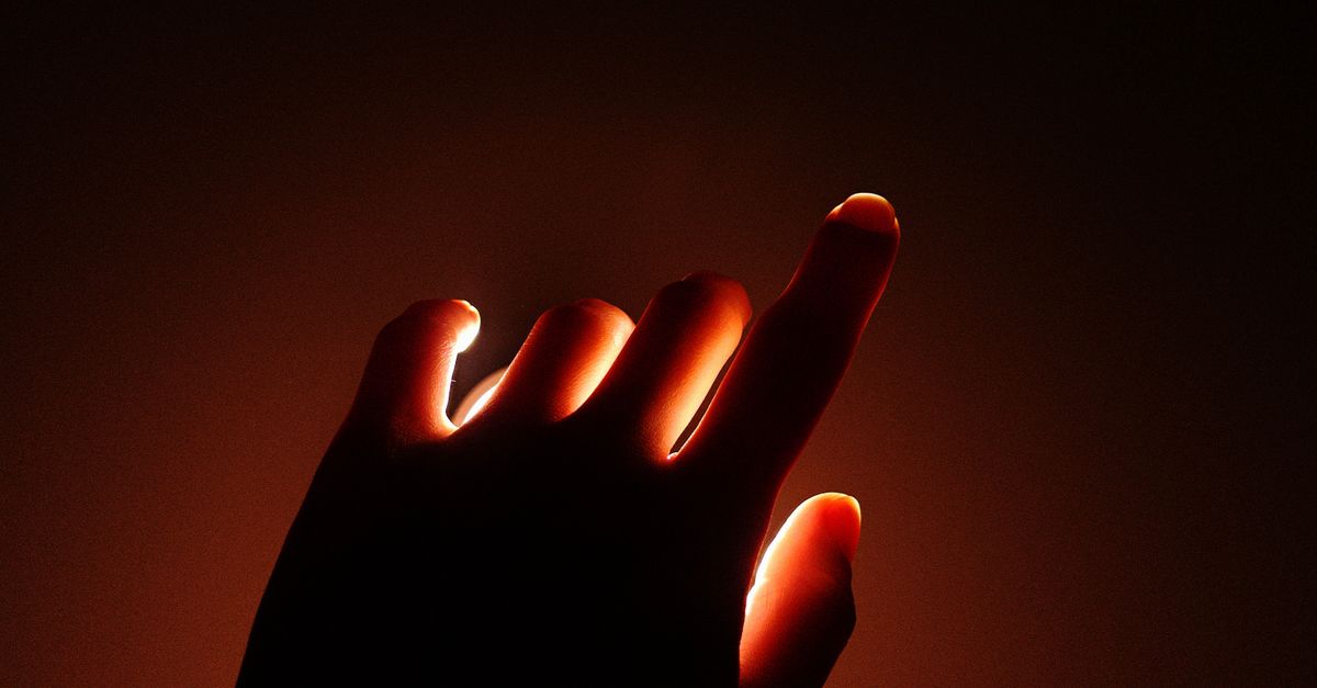 Hand Backlit Silhouette of Hand with Backlight Glow · Free Stock Photo