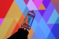 Vibrant Abstract Background with Glass Tube