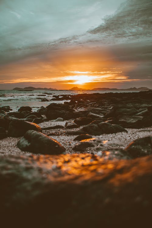 Seashore During Golden Hour