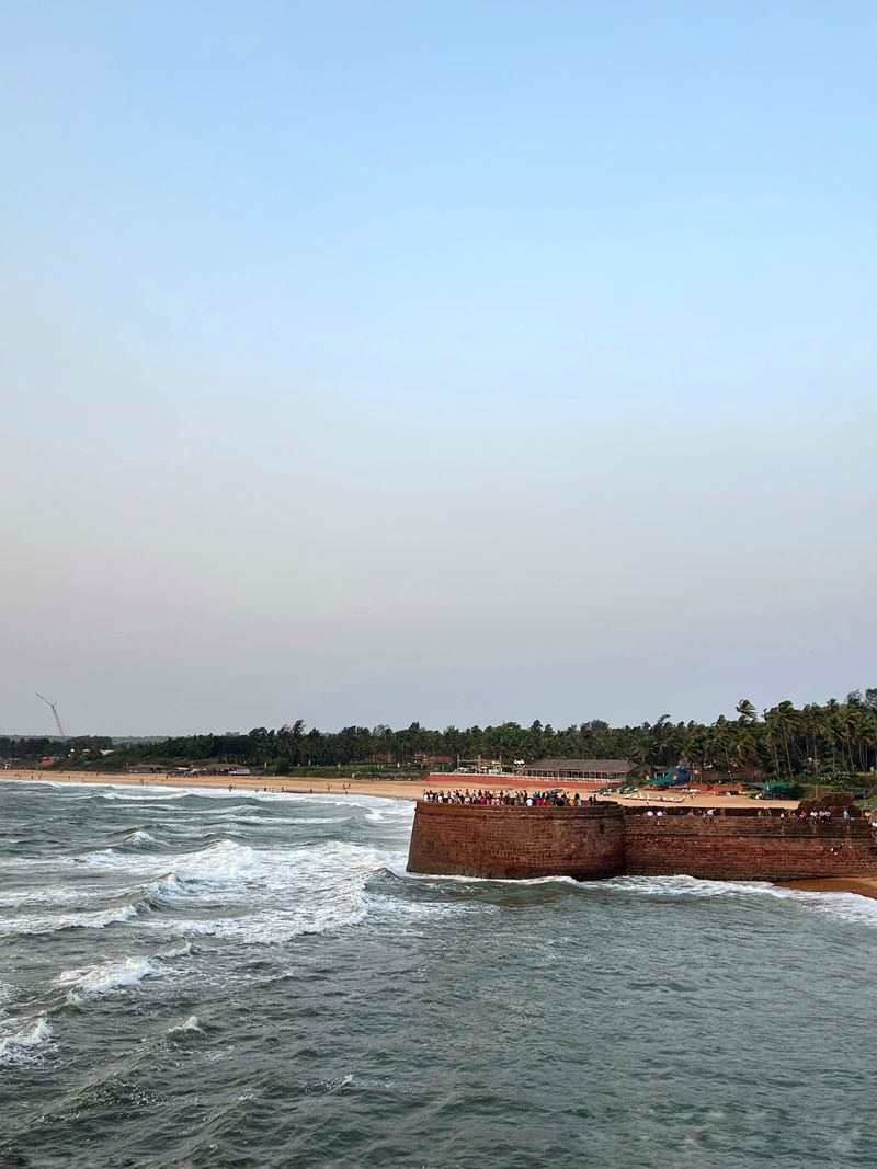 Panoramic view of Fort Aguada in Goa at sunset