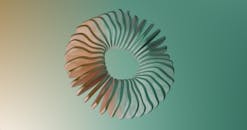Abstract Spiral 3D Art with Gradient Background