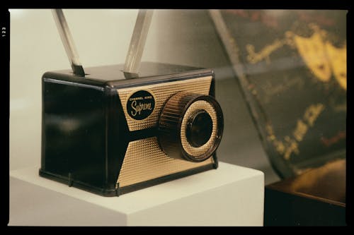 Brown and Black Radio