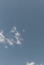 Clear Blue Sky with Scattered White Clouds