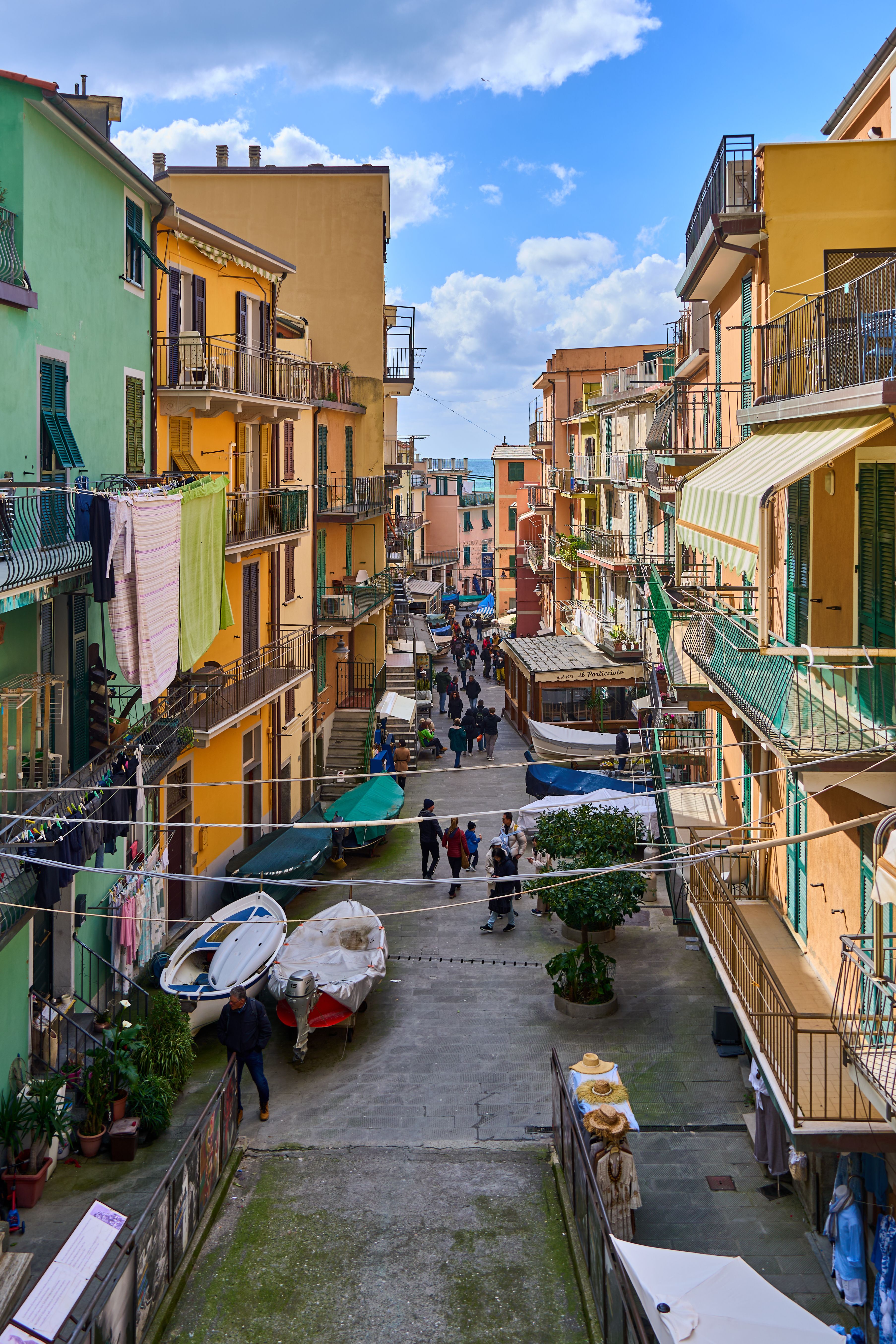 Colorful Italian Street in Coastal Village · Free Stock Photo