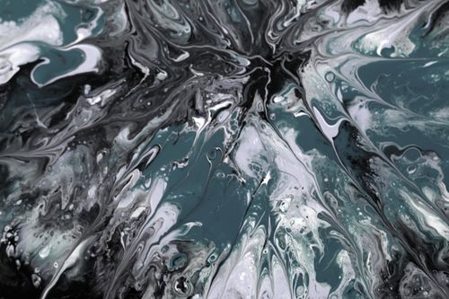 Free A stunning abstract fluid art piece displaying a blend of monochrome colors with dynamic patterns. Stock Photo