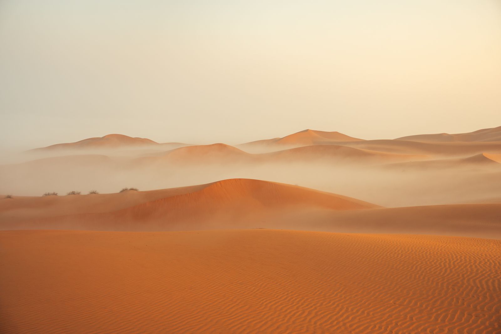 Golden desert dunes at sunrise, the kind of setting for a wellness retreat in Dubai