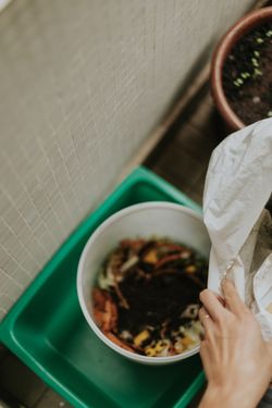Composting organic waste for sustainable gardening
