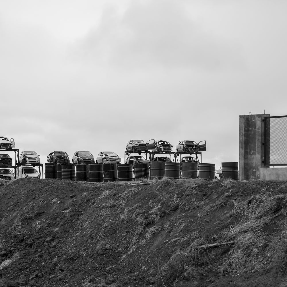 Widemouth Bay — belongings being loaded for transport to storage