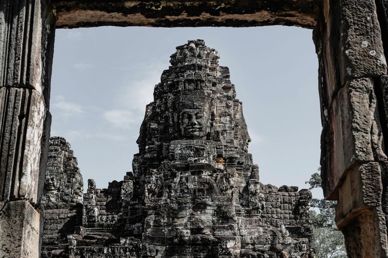 Bayon temple at Angkor Thom in Cambodia