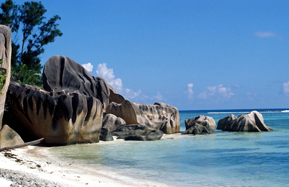 Anse Source d'Argent beach in La Digue - best tropical vacation spots Anse Source d'Argent beach in La Digue - best tropical vacation spots