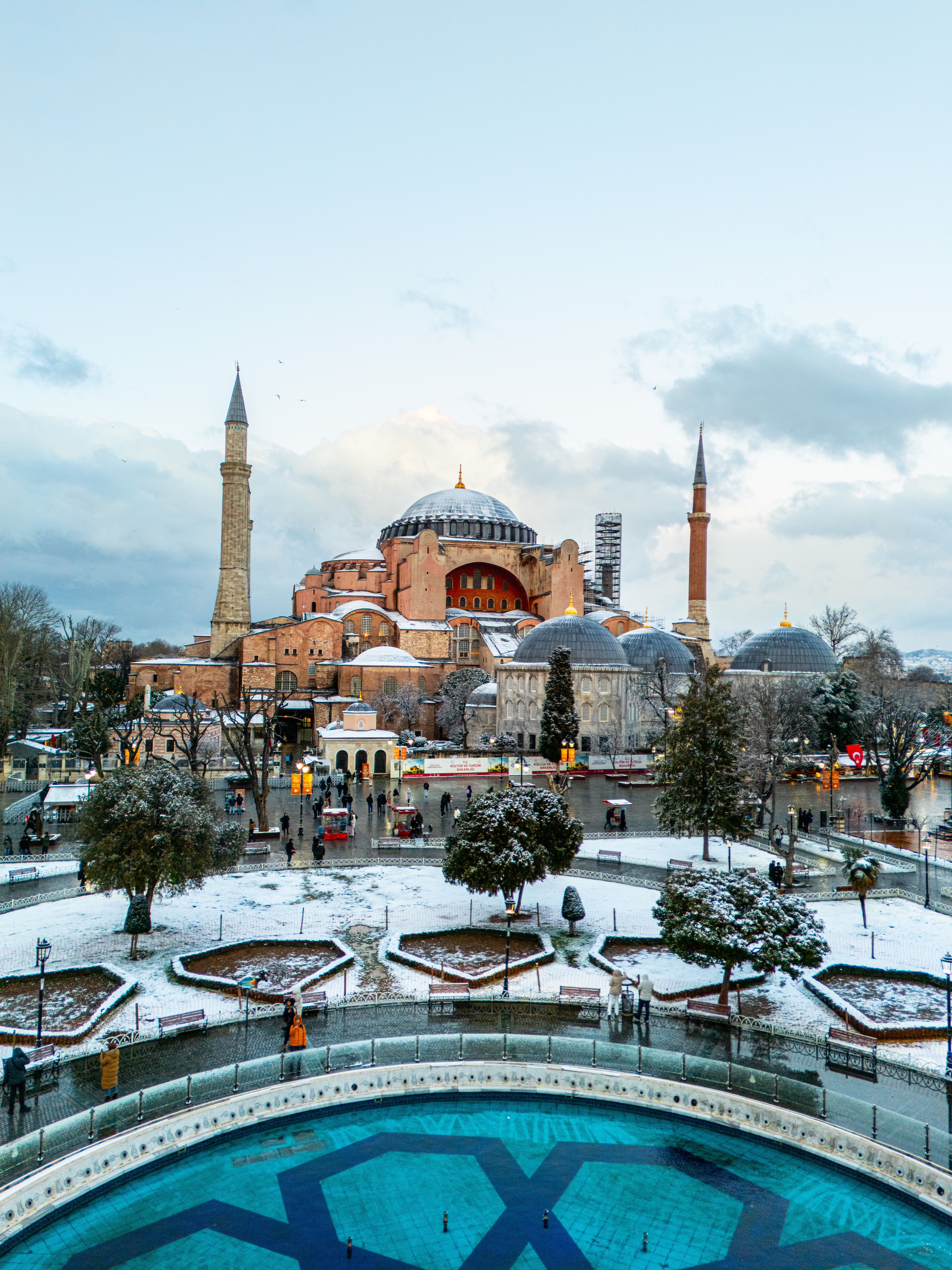 Snowy View of Hagia Sophia in Winter, Istanbul · Free Stock Photo