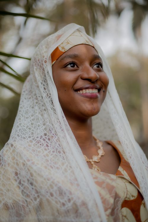 Free Elegant portrait of a woman in bridal attire in Abuja, Nigeria, showcasing traditional African culture. Stock Photo