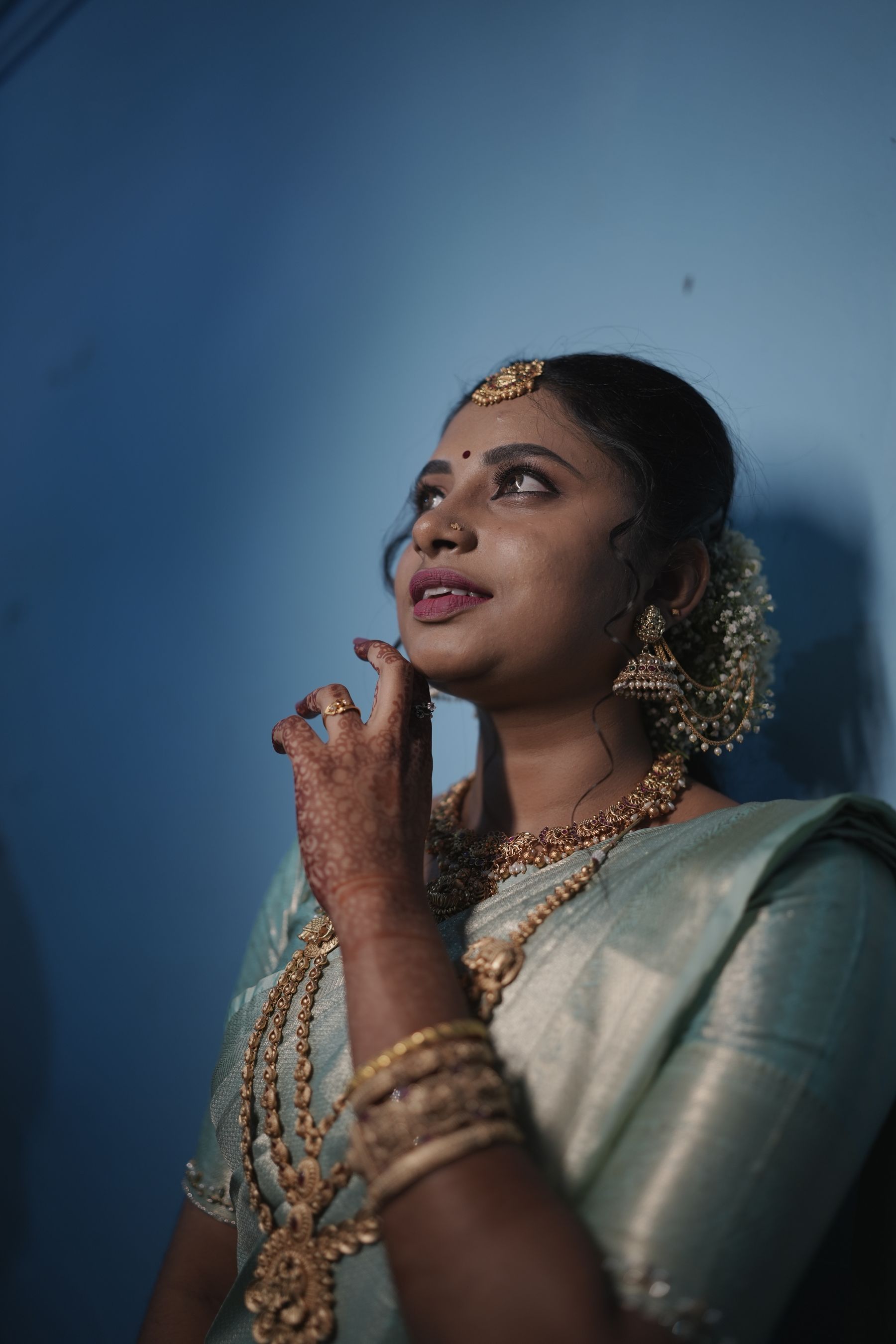 Kanchipuram silk bridal portrait