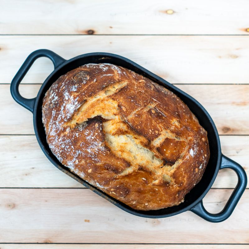 Sourdough Discard Semolina Savoury Porridge Bread