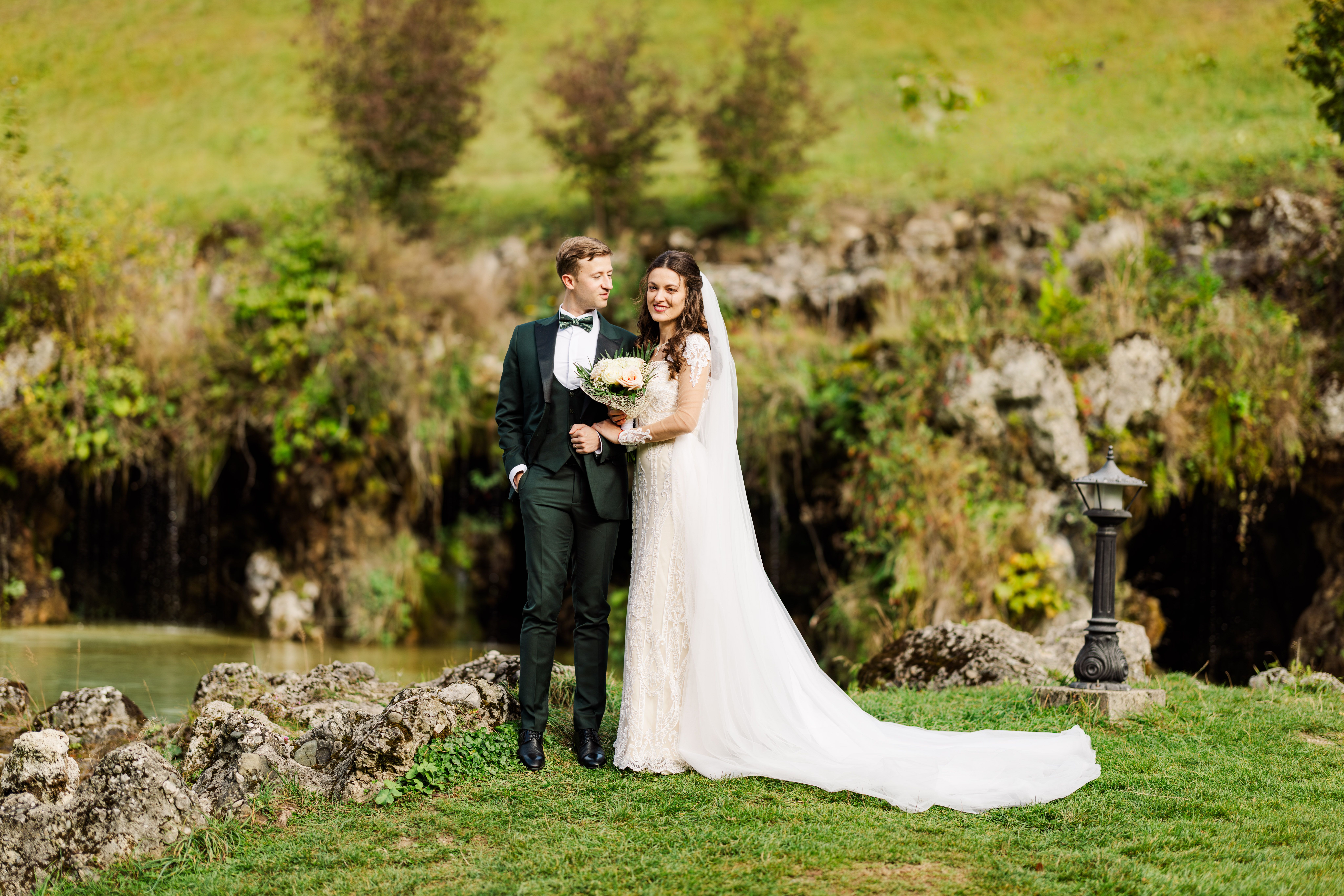 Couple celebrating their wedding day