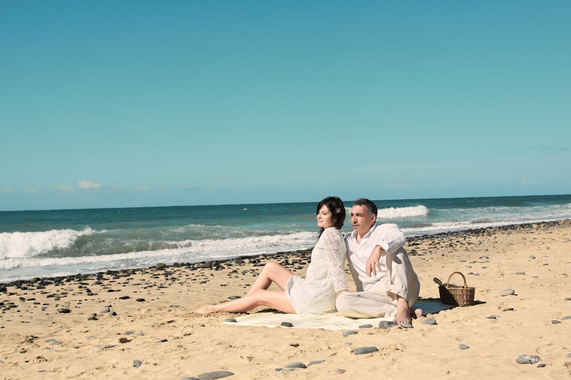 Free stock photo of adult, affectionate, beach