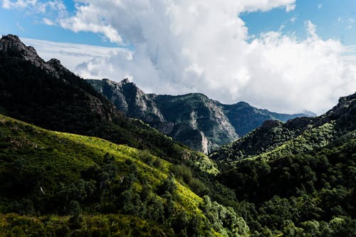 Photo of Green Mountains Under Cloudy Sky