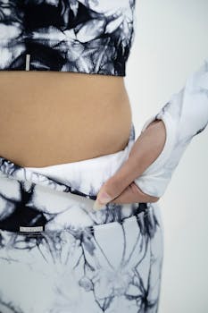 A close-up of stylish activewear focusing on fabric details and fit.