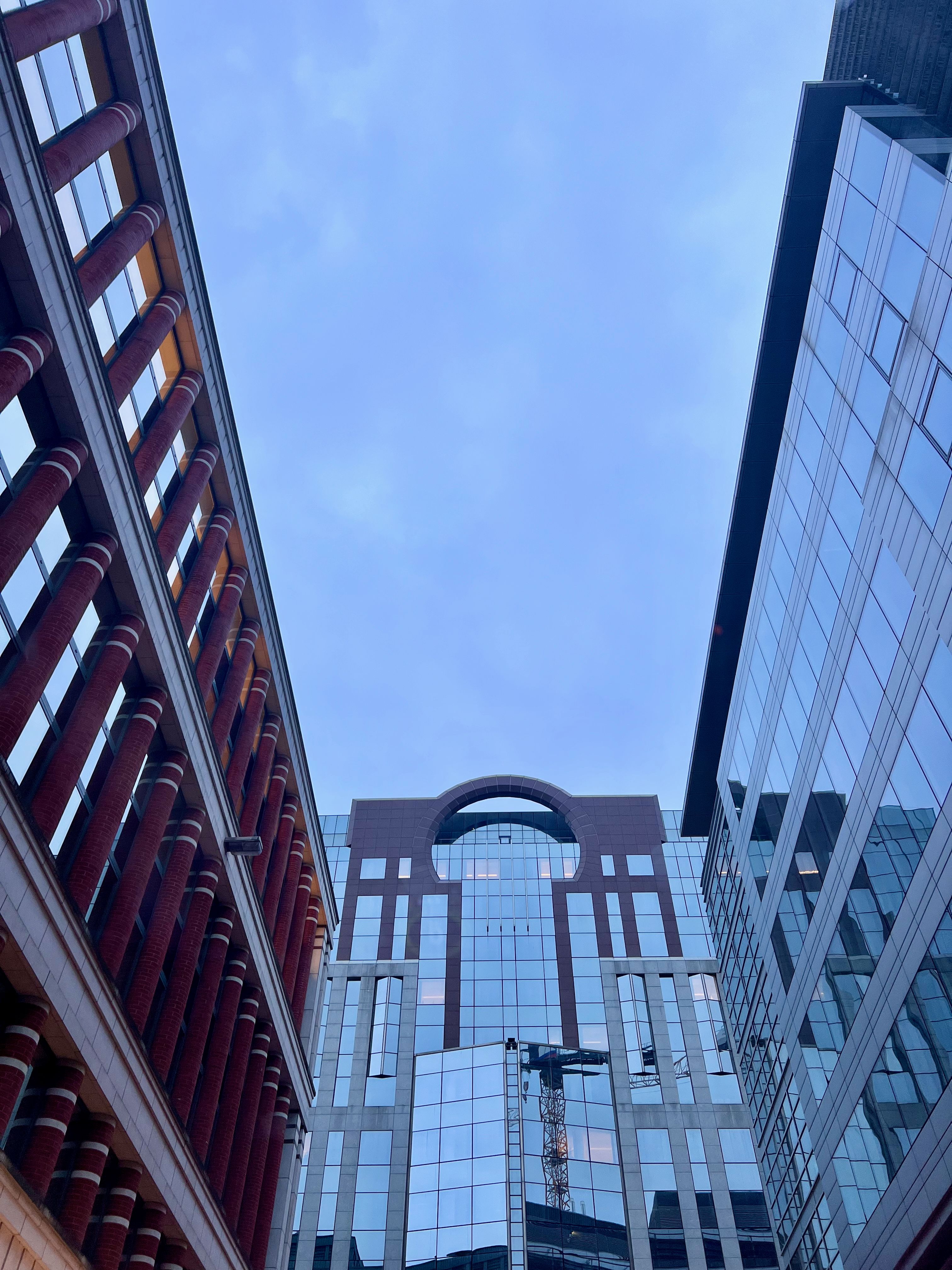 Modern Urban Architecture with Glass Facades · Free Stock Photo - Contemporary Building Facades Urban Design