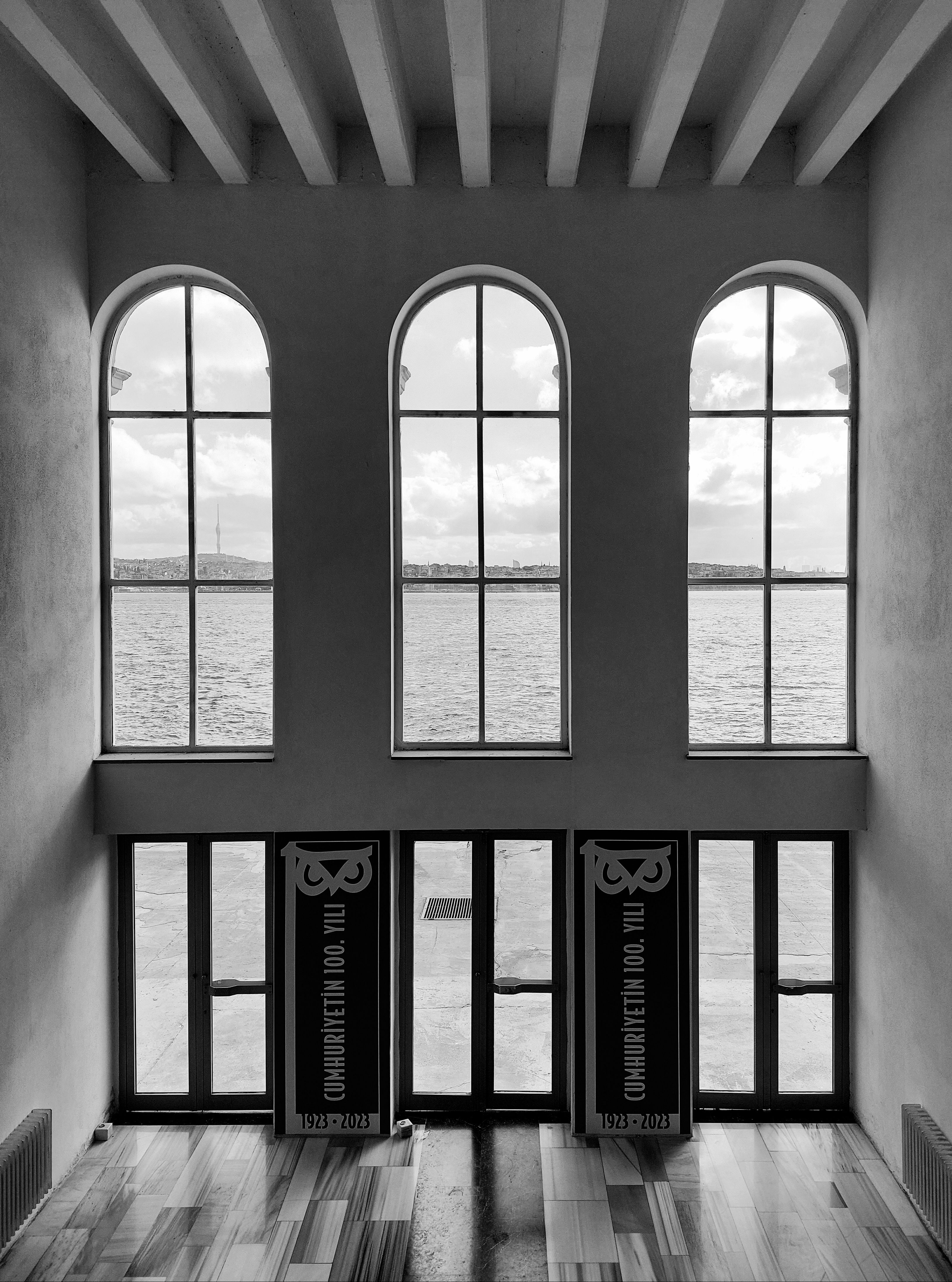 Symmetrical Windows Overlooking Bosphorus View · Free Stock Photo