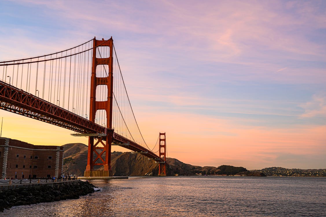 Free Golden Gate Bridge in San Francisco during Golden Hour Stock Photo