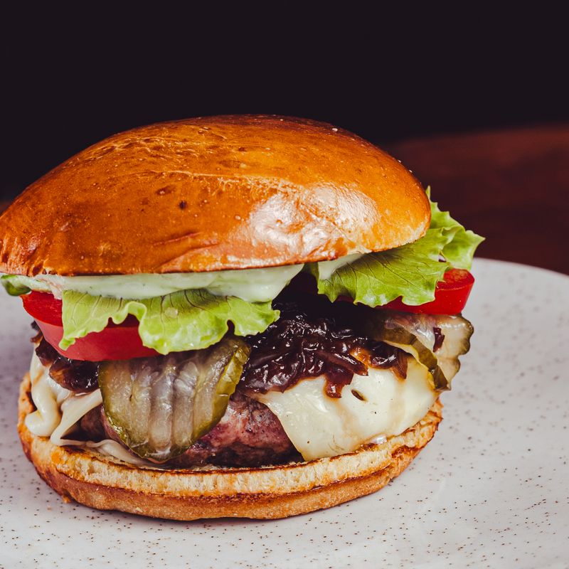 Chicken Avocado Burgers with Lime and Quick-Pickled Red Onion