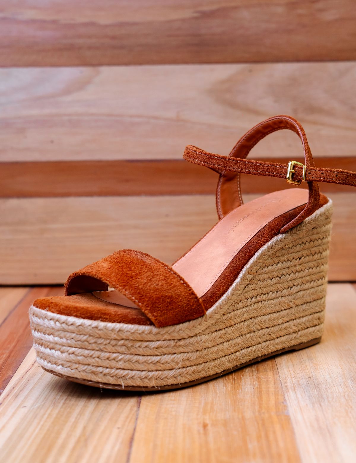 Tan platform sandals