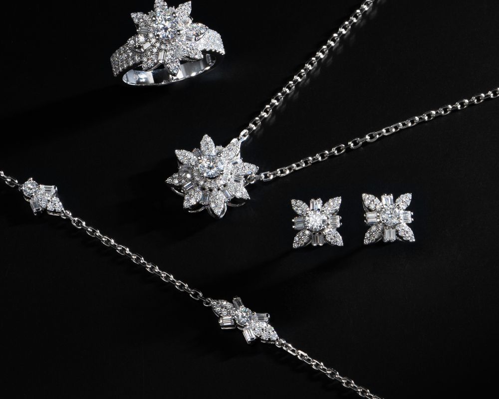 Silver jewellery set