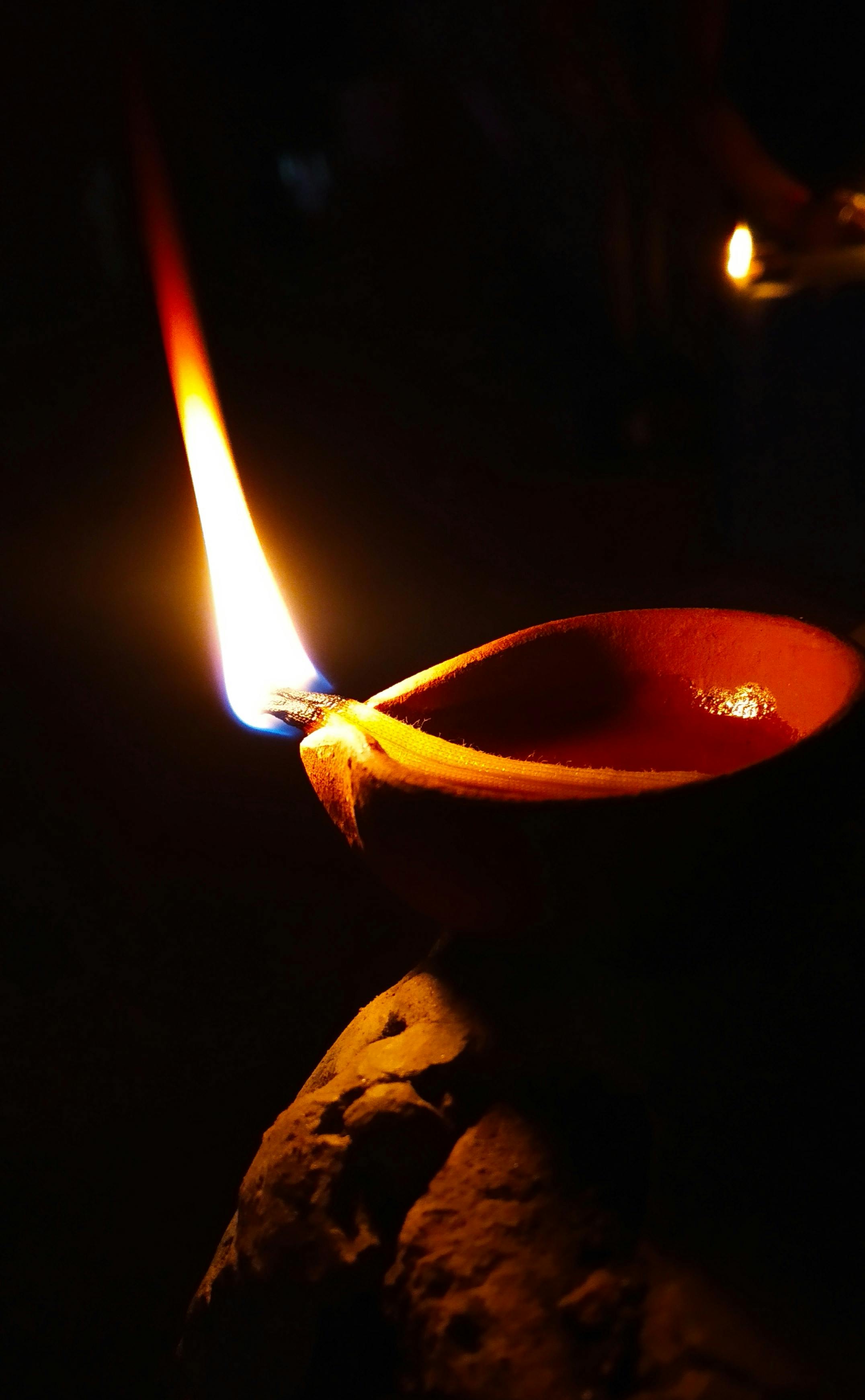 CloseUp Photo of Lighted Candle · Free Stock Photo