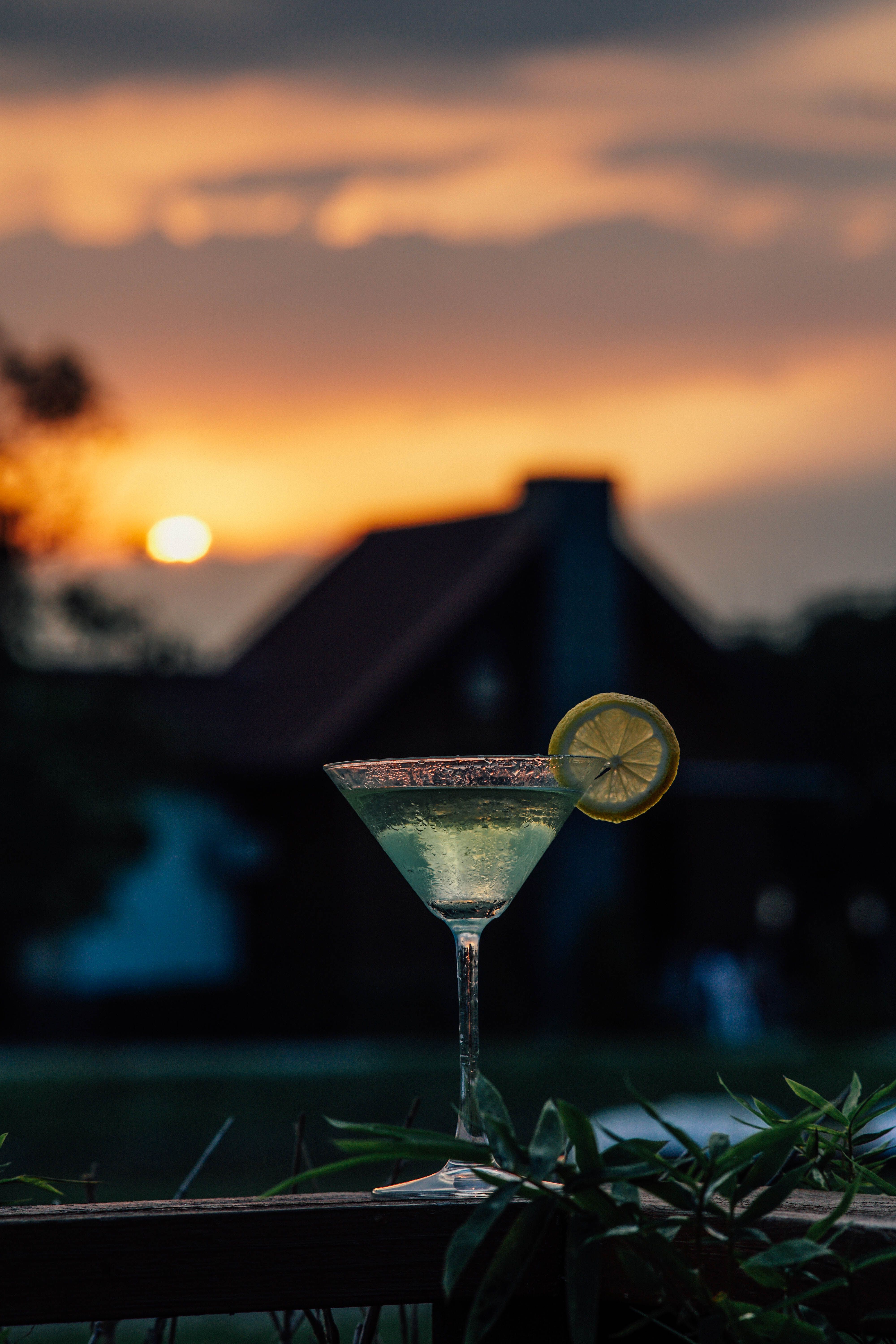 Refreshing Cocktail with Lemon at Sunset · Free Stock Photo