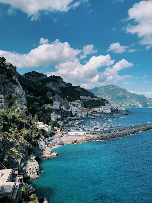 Bird's Eye View Of Seashore During Daytime