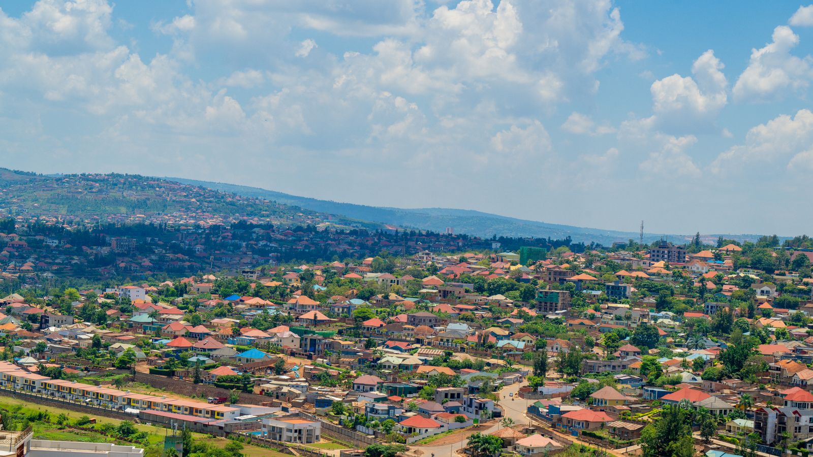 Kigali city rooftops in rwanda