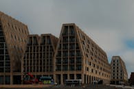 Modern Geometric Architecture in Urban Setting