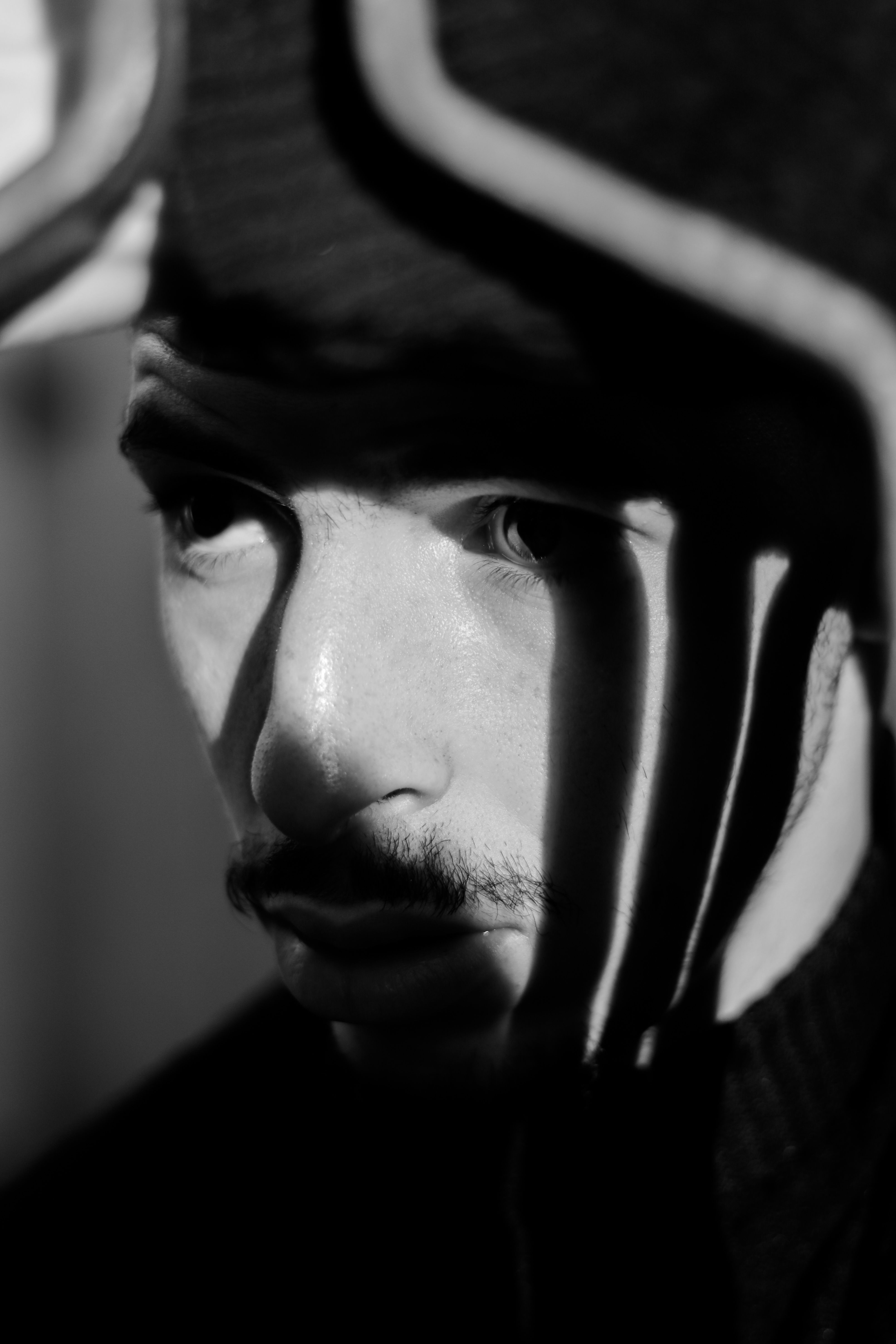 Moody Black and White Portrait of Man · Free Stock Photo