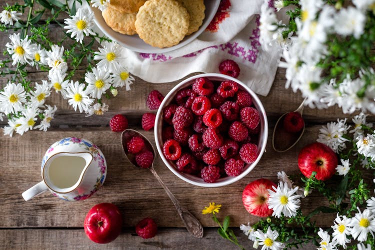 Fruits And Flower On Flowers