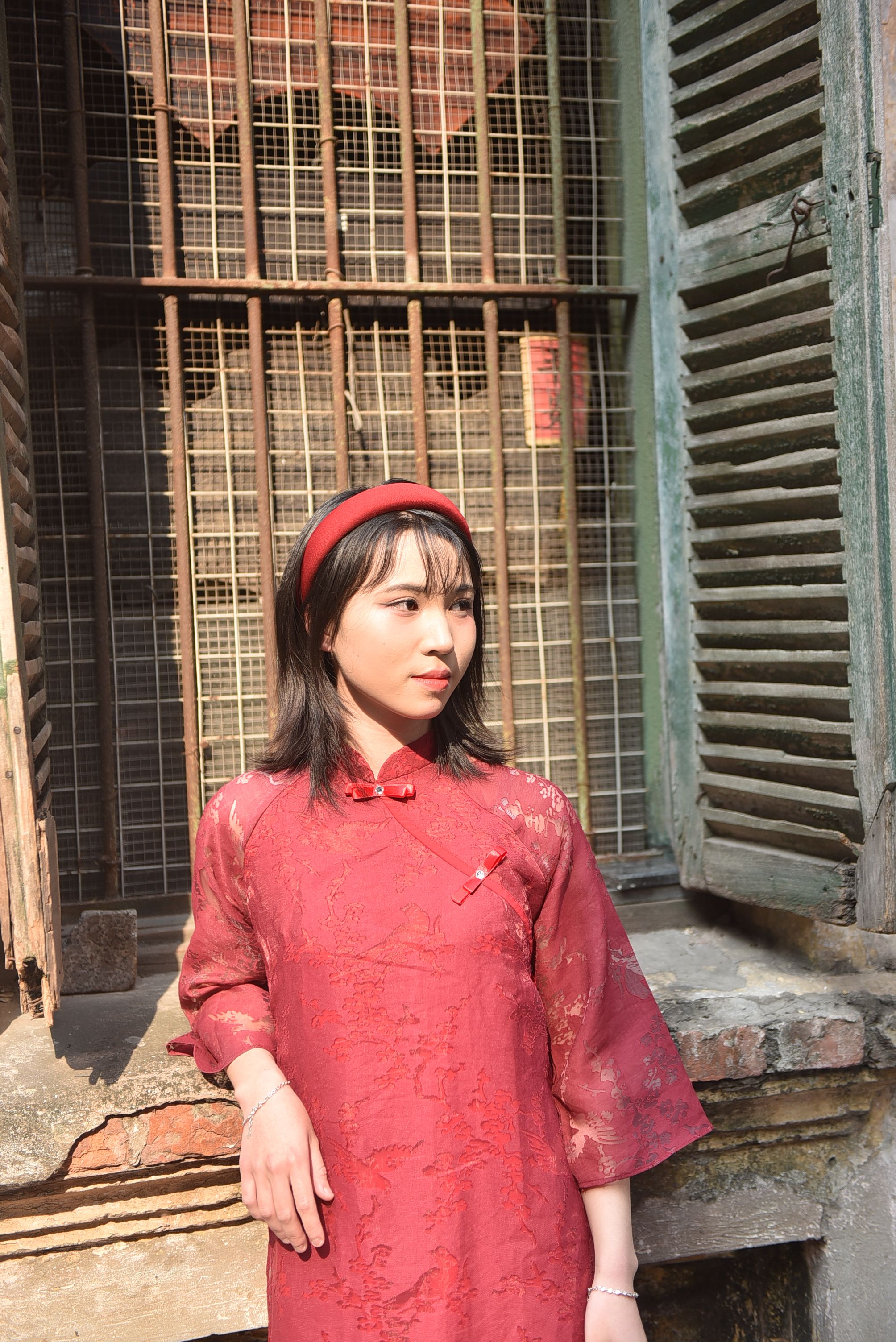 Young Woman in Traditional Red Dress Outdoors · Free Stock Photo