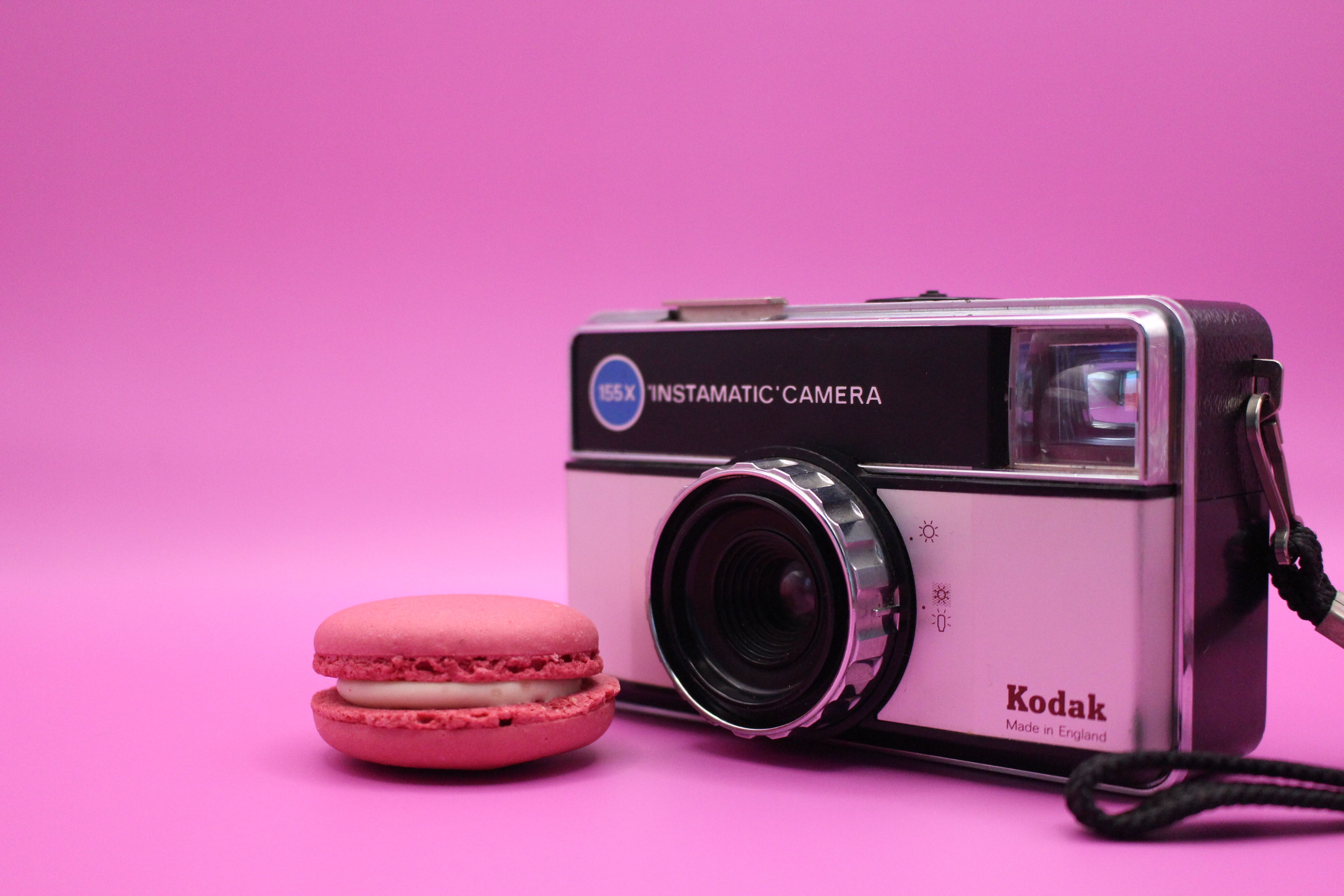 Kostnadsfria Kostnadsfri bild av kamera, kodak, macaron Stock foto