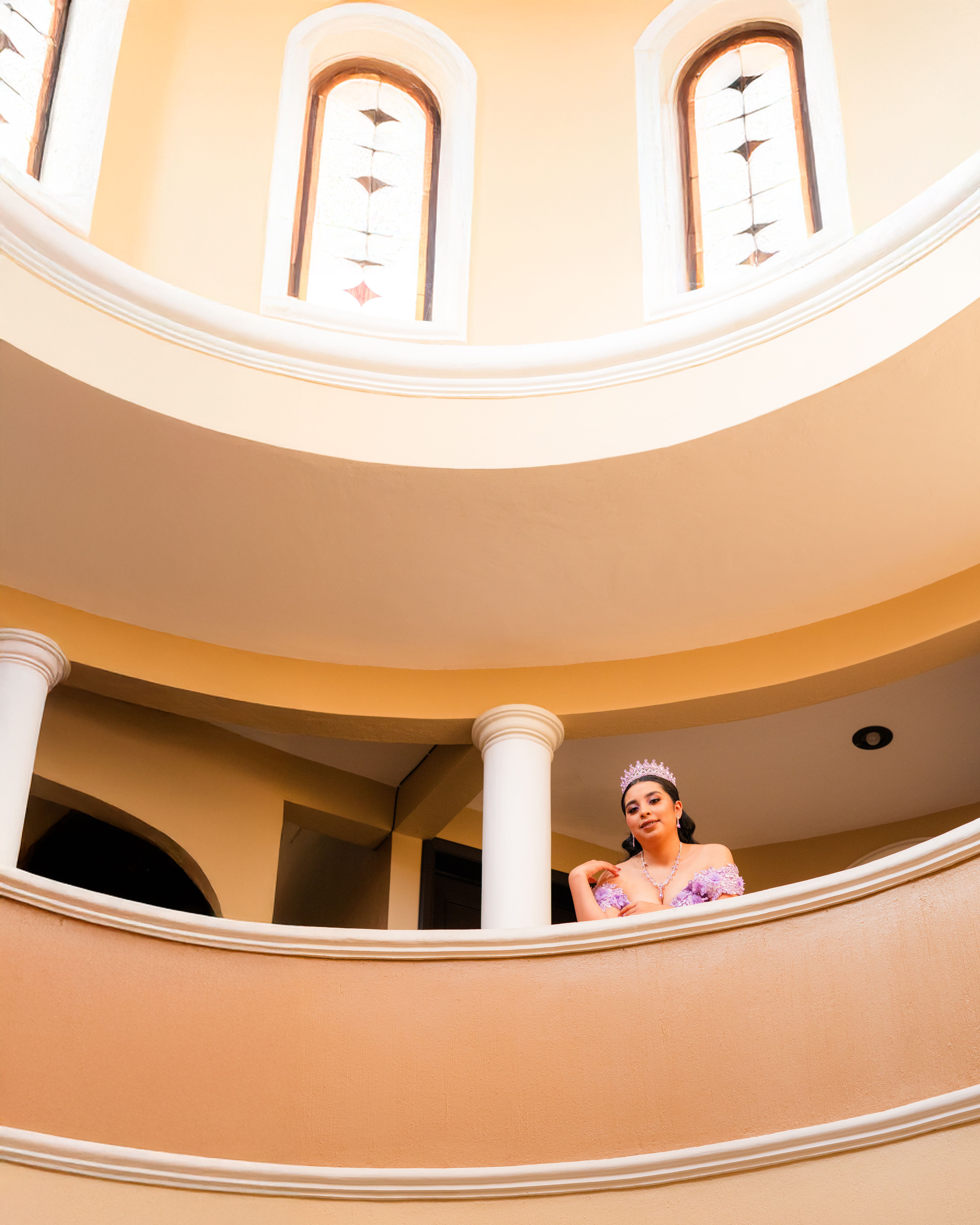 Princess in Elegant Indoor Architectural Setting · Free Stock Photo
