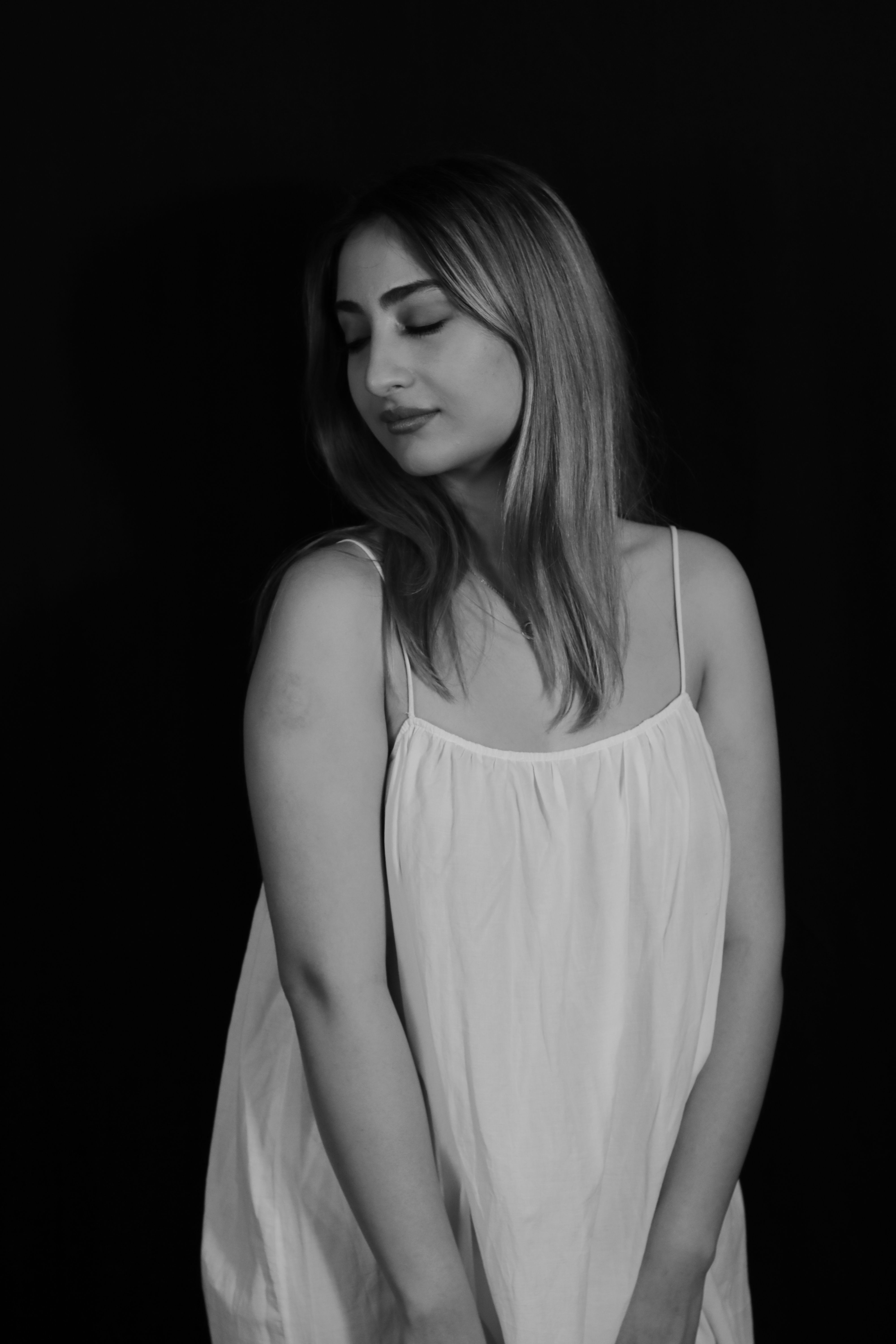 Elegant Black and White Portrait of a Woman · Free Stock Photo