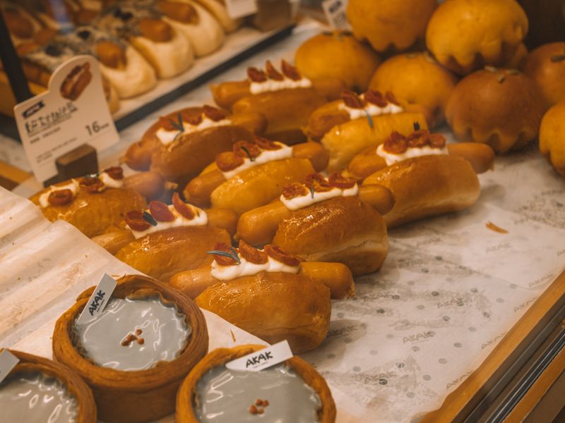 Warm interior of The Tucker's Spot bakery