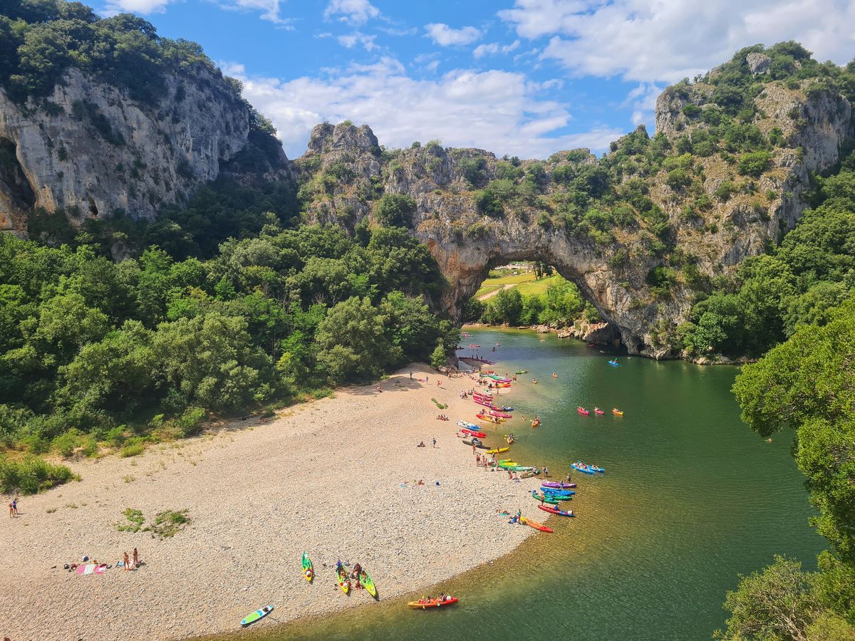 Rivier in de Ard&egrave;che, Frankrijk