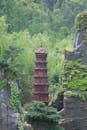Serene Asian Pagoda Amid Lush Greenery
