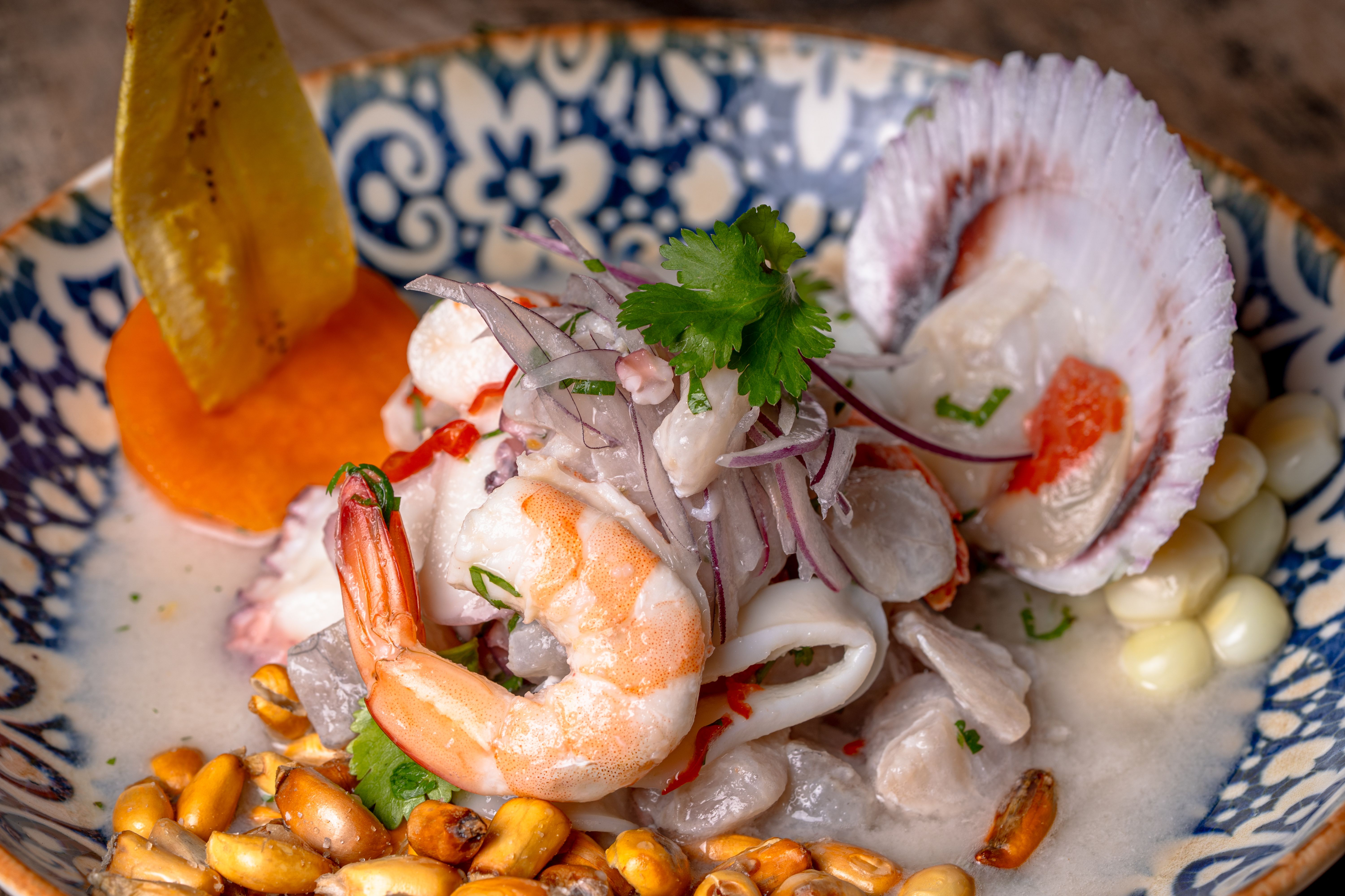Mixed Seafood Ceviche in Decorative Bowl · Free Stock Photo