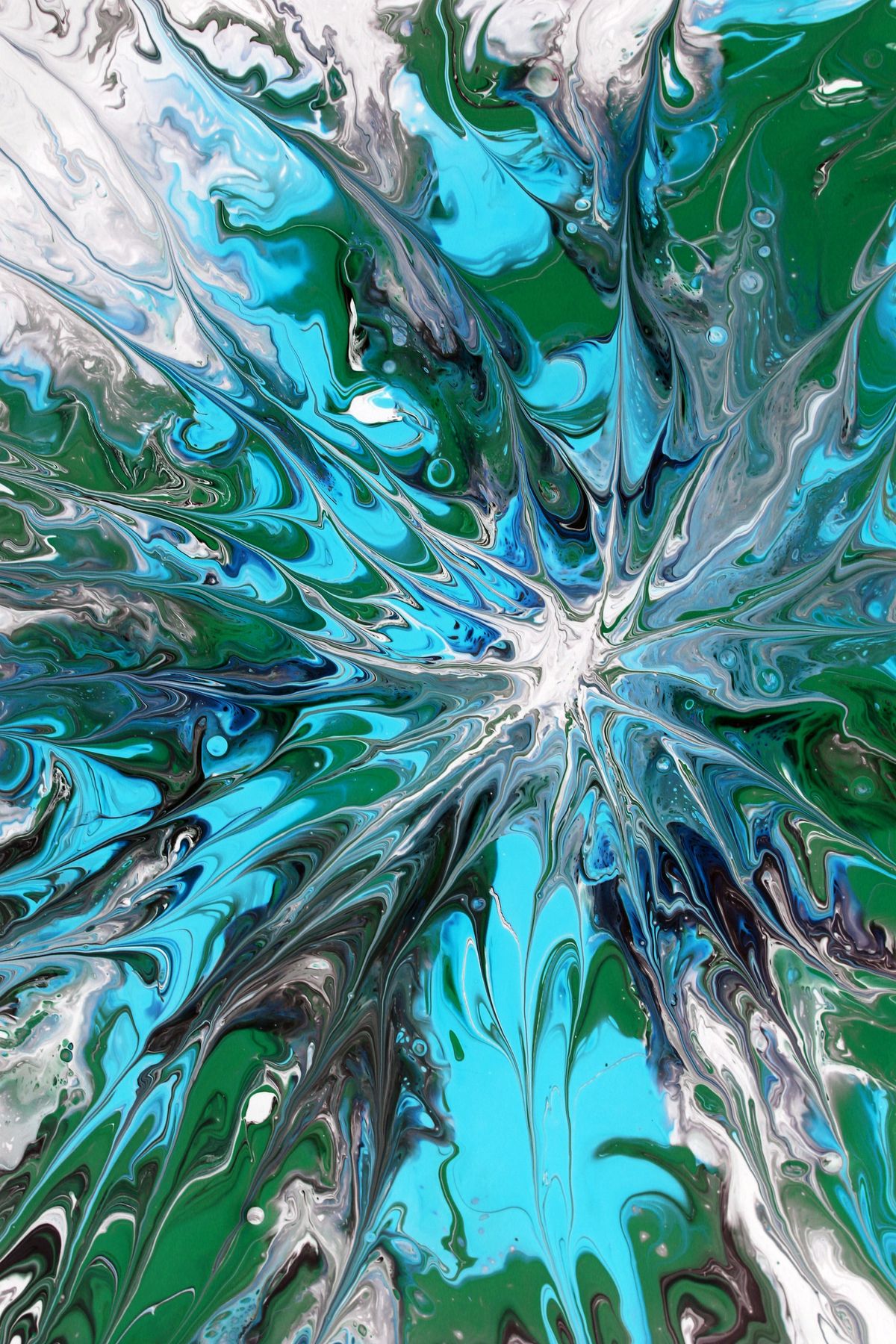 Abstract Blue and White Swirl Painting · Free Stock Photo