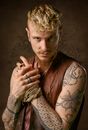 Man Wearing Brown Vest