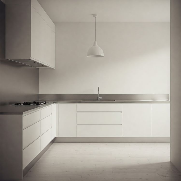 Elegant Minimalist Kitchen Design in White